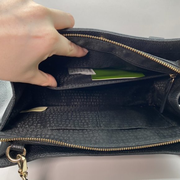 Kate Spade Black Pebbled Mulberry Street Lise Satchel & Crossbody Bag - Picture 13 of 16